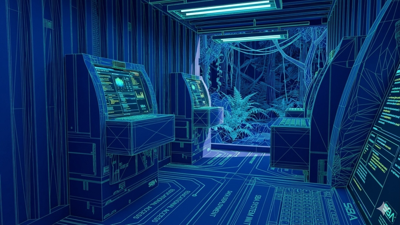 Inside a School Box unit — AI-powered learning stations